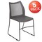 Flash Furniture Gray Plastic Stack Chair, PK5 5-RUT-498A-GY-GG - alternate 5